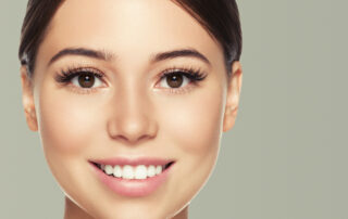 woman face close up natural make up healthy skin